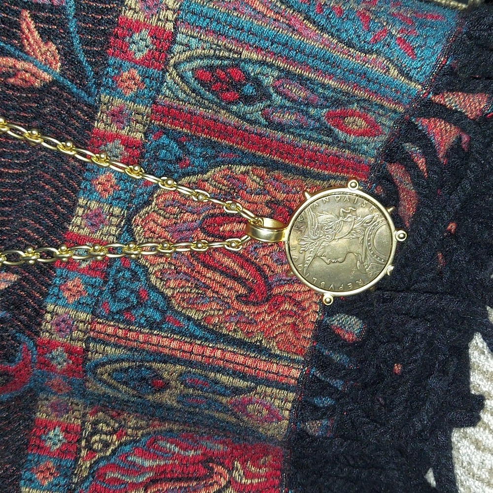 Replica Coin Pendant Gold Plated Necklace